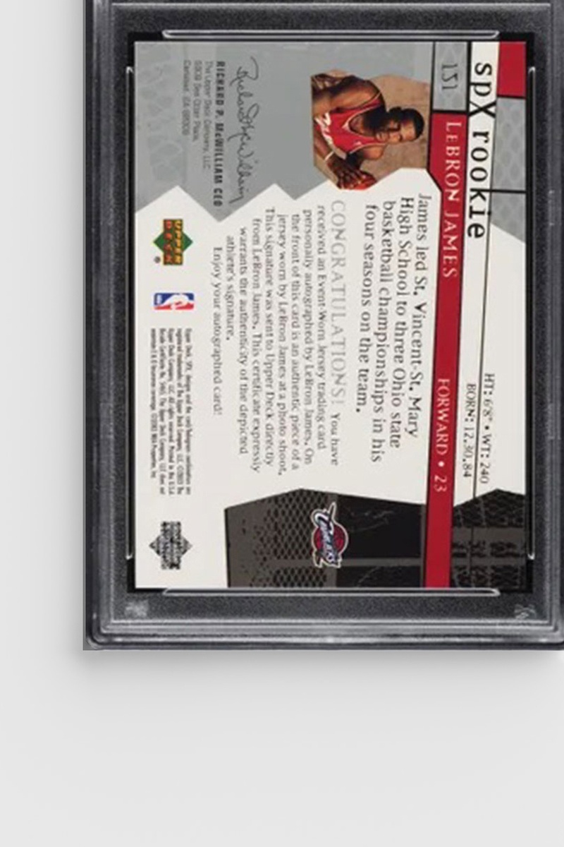 lebron james spx rookie card