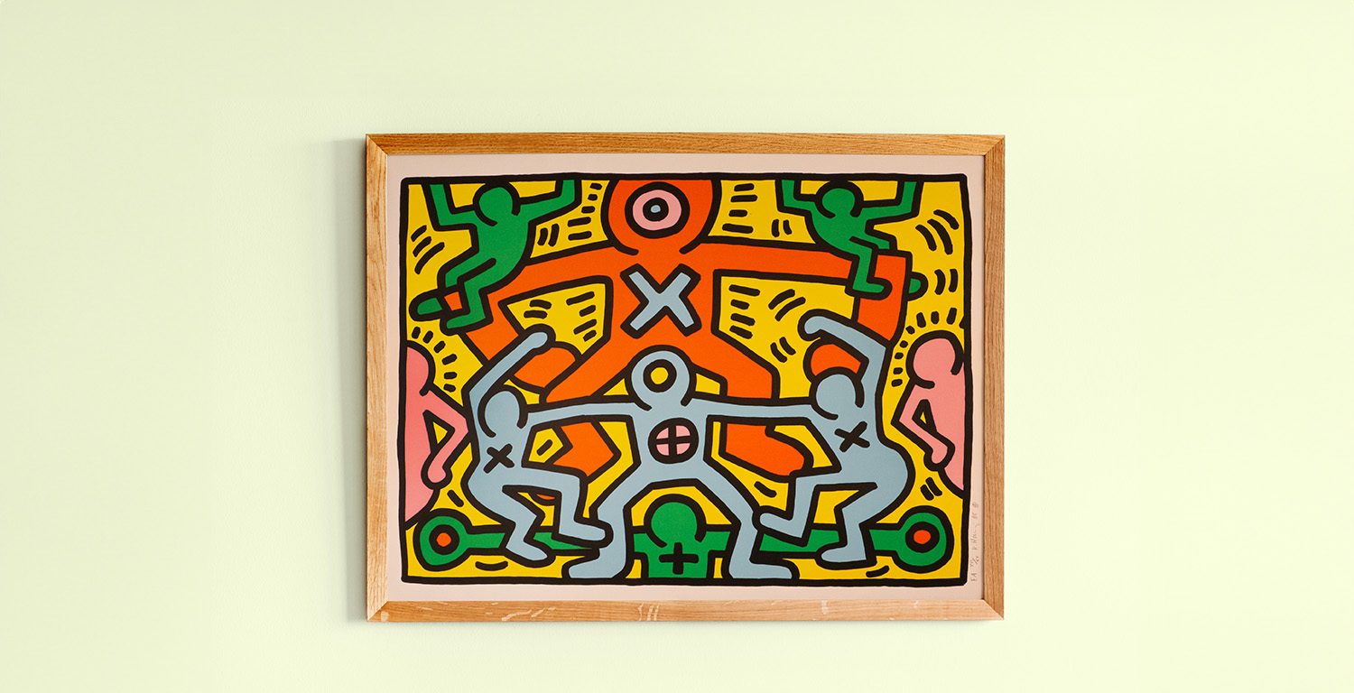 Keith Haring、No.38、希少画集画、新品額装付、状態良好 公式通販 