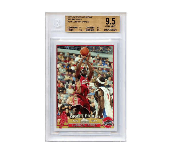 2003–04 Topps Chrome LeBron James Refractor #111, BGS 9.5