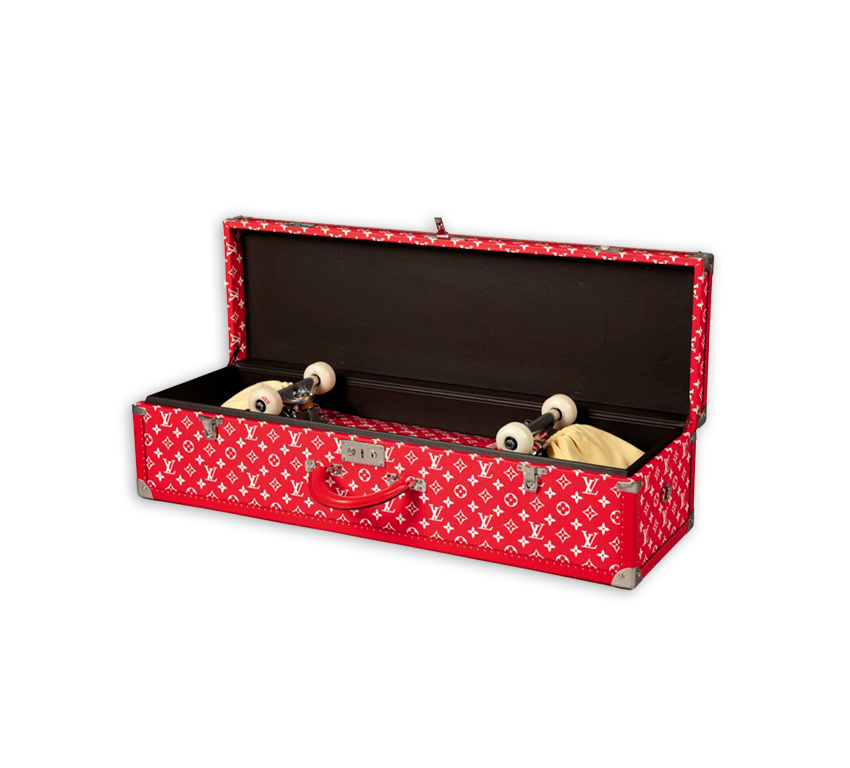 LV x Supreme Skateboard & Trunk Image